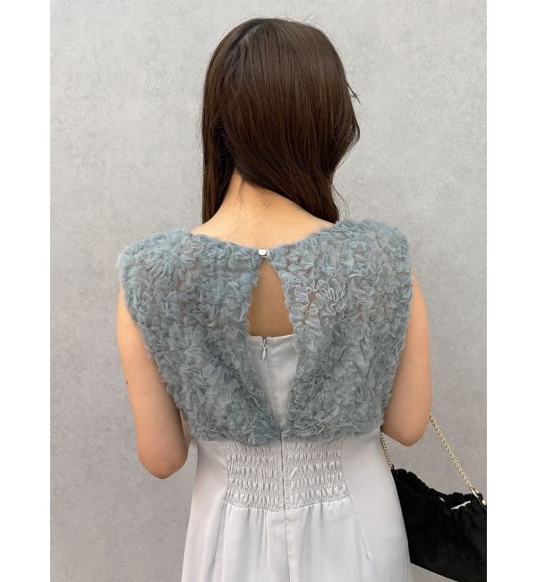 MERCURYDUO「チュールフリルドッキングロンパース」|ドレス|