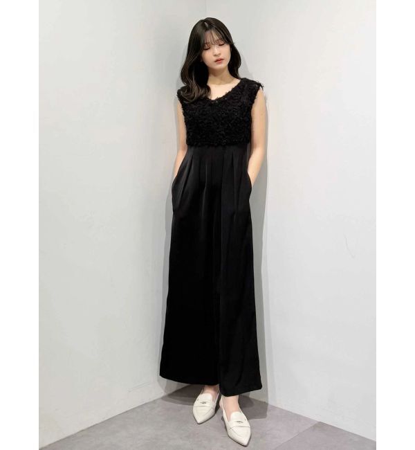 MERCURYDUO「チュールフリルドッキングロンパース」|ドレス|