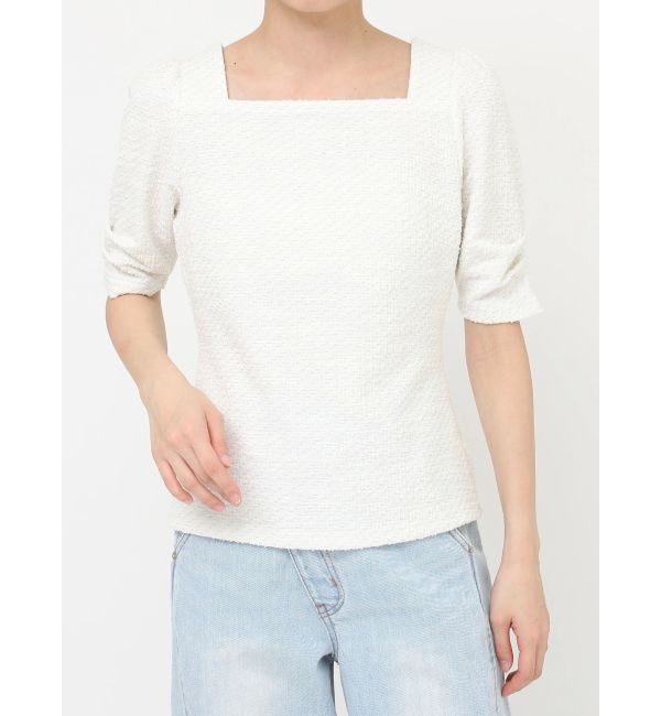 LAGUNAMOON「ツイードカットトップス」|Tシャツ・カットソー|