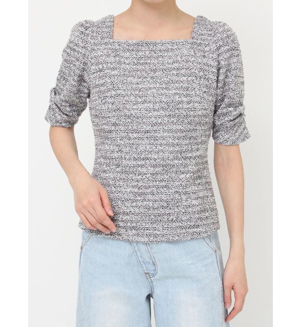 LAGUNAMOON「ツイードカットトップス」|Tシャツ・カットソー|