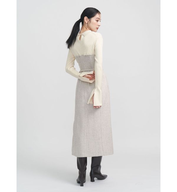 LAGUNAMOON「【POLO BCSコラボ】カラーネックニットドッキングワンピース」|ワンピース|