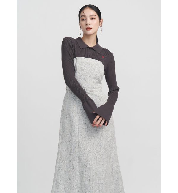 LAGUNAMOON「【POLO BCSコラボ】カラーネックニットドッキングワンピース」|ワンピース|