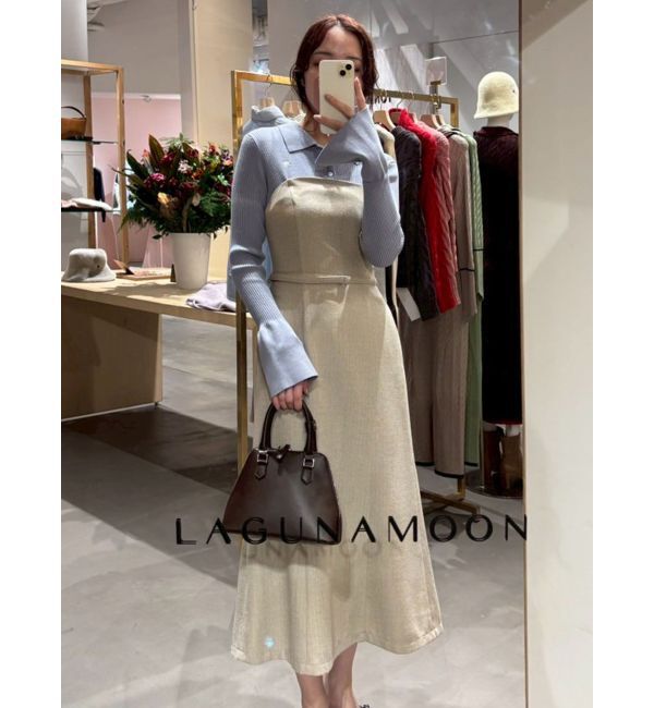 LAGUNAMOON「【POLO BCSコラボ】カラーネックニットドッキングワンピース」|ワンピース|