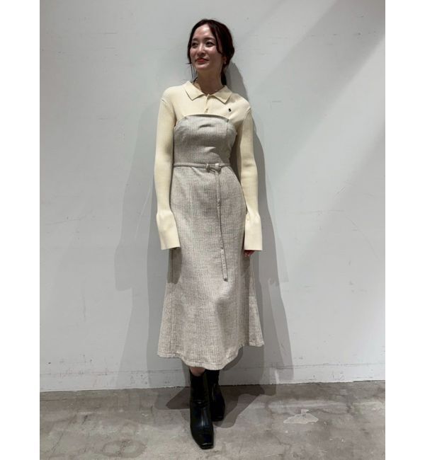 LAGUNAMOON「【POLO BCSコラボ】カラーネックニットドッキングワンピース」|ワンピース|