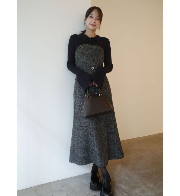 LAGUNAMOON「【POLO BCSコラボ】カラーネックニットドッキングワンピース」|ワンピース|