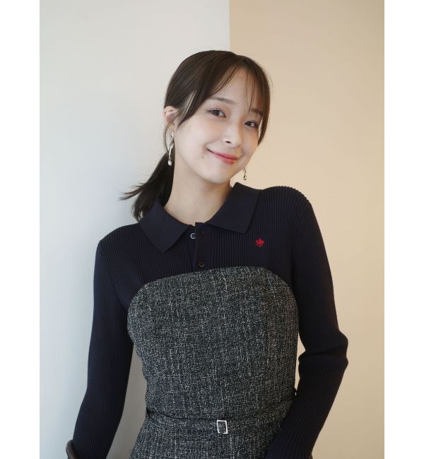 LAGUNAMOON「【POLO BCSコラボ】カラーネックニットドッキングワンピース」|ワンピース|
