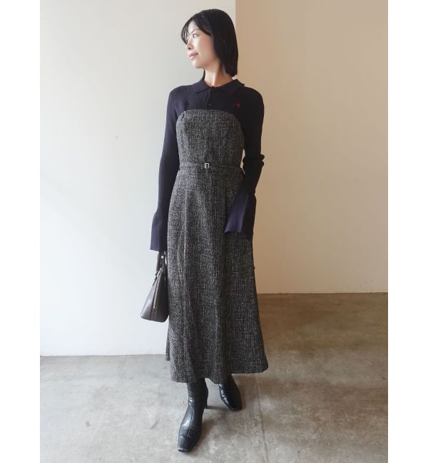 LAGUNAMOON「【POLO BCSコラボ】カラーネックニットドッキングワンピース」|ワンピース|