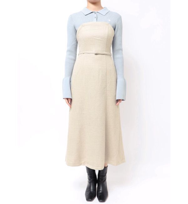 LAGUNAMOON「【POLO BCSコラボ】カラーネックニットドッキングワンピース」|ワンピース|