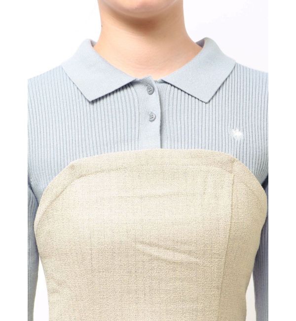 LAGUNAMOON「【POLO BCSコラボ】カラーネックニットドッキングワンピース」|ワンピース|