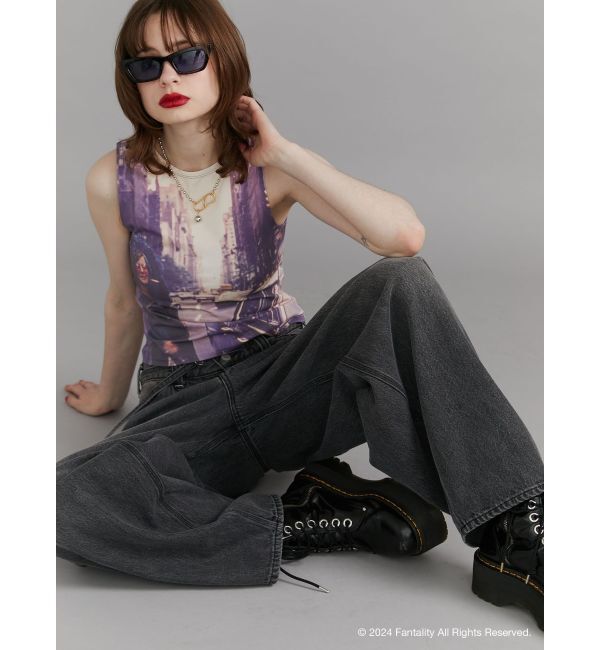 jouetie「【JANIS】photo print sleeveles【コラボ】」|タンクトップ|