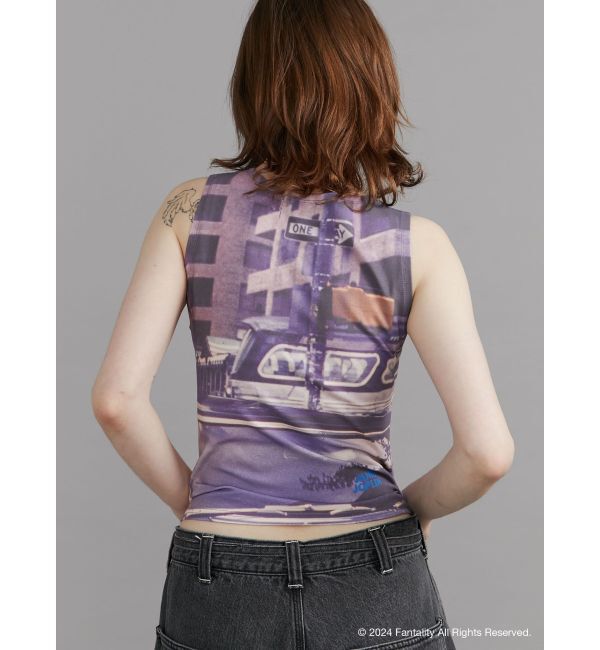 jouetie「【JANIS】photo print sleeveles【コラボ】」|タンクトップ|