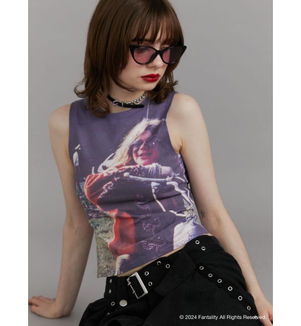 jouetie「【JANIS】photo print sleeveles【コラボ】」|タンクトップ|