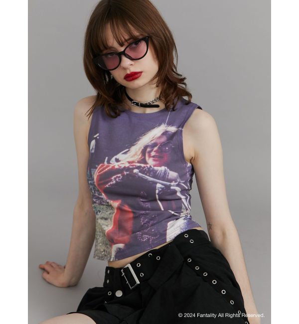 jouetie「【JANIS】photo print sleeveles【コラボ】」|タンクトップ|