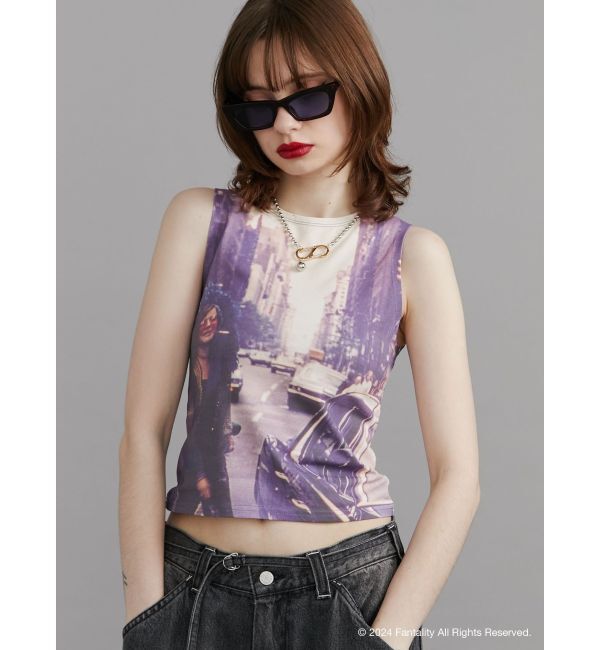 jouetie「【JANIS】photo print sleeveles【コラボ】」|タンクトップ|