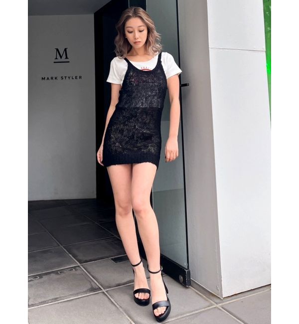 GYDA「SheerモヘアKTキャミチュニックTOPS」|ニット・セーター|