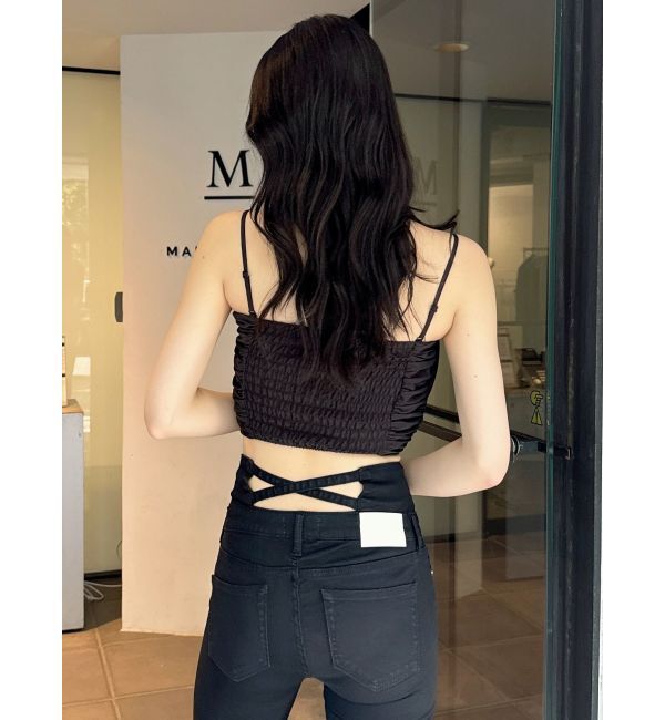 GYDA「ギャザーショートブラウス」|シャツ・ブラウス|