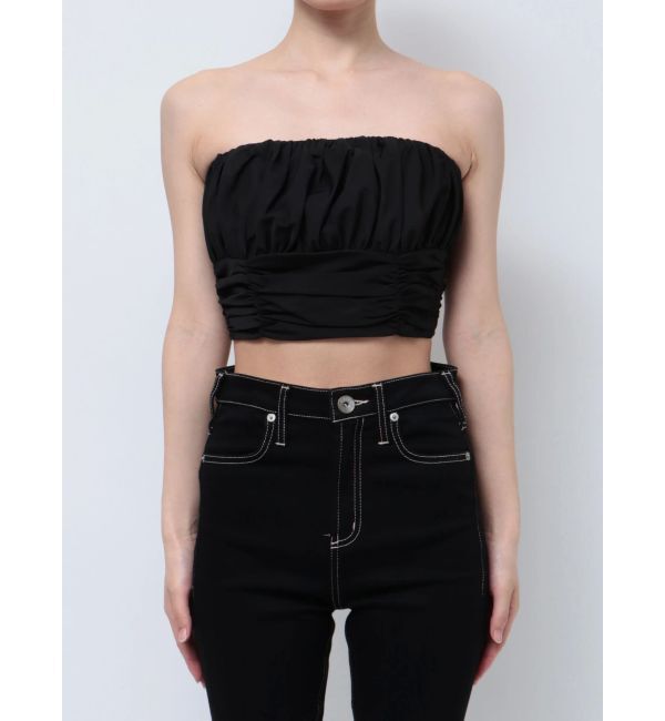 GYDA「ギャザーショートブラウス」|シャツ・ブラウス|