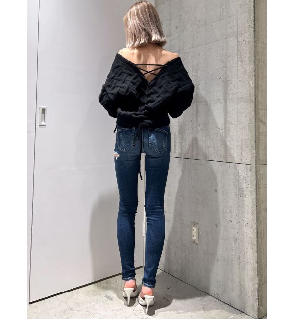 GYDA「BACKレースアップニットカーディガン」|カーディガン|