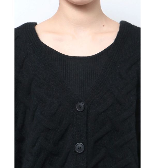 GYDA「BACKレースアップニットカーディガン」|カーディガン|