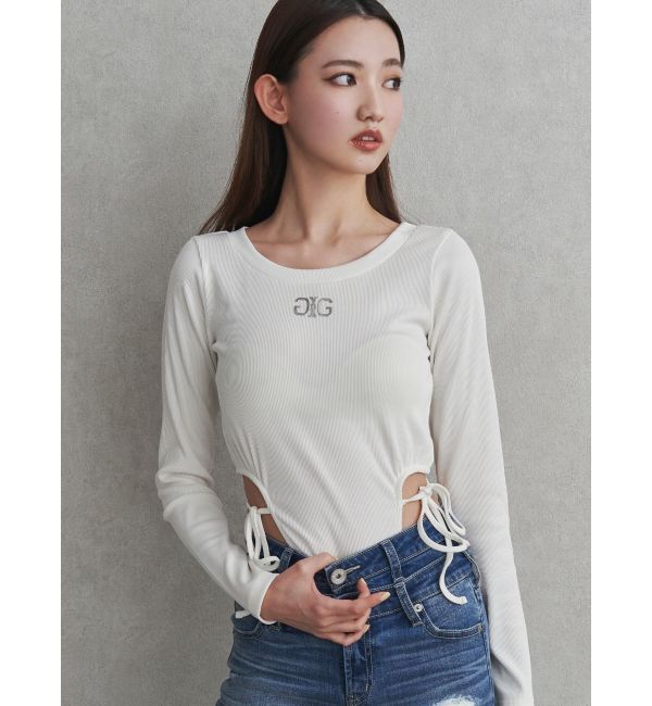 GYDA「Symmetry GYDAサイドオープントップス」|Tシャツ・カットソー|