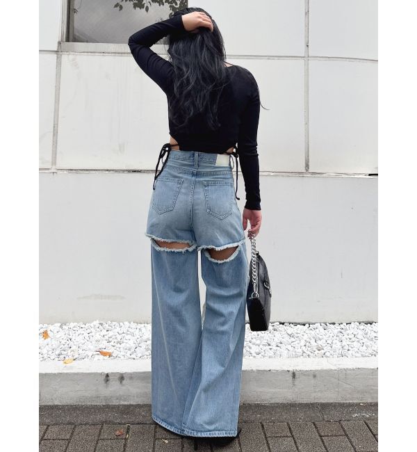 GYDA「Symmetry GYDAサイドオープントップス」|Tシャツ・カットソー|