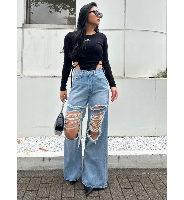 GYDA「Symmetry GYDAサイドオープントップス」|Tシャツ・カットソー|