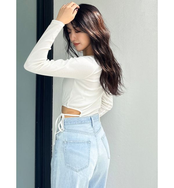 GYDA「Symmetry GYDAサイドオープントップス」|Tシャツ・カットソー|