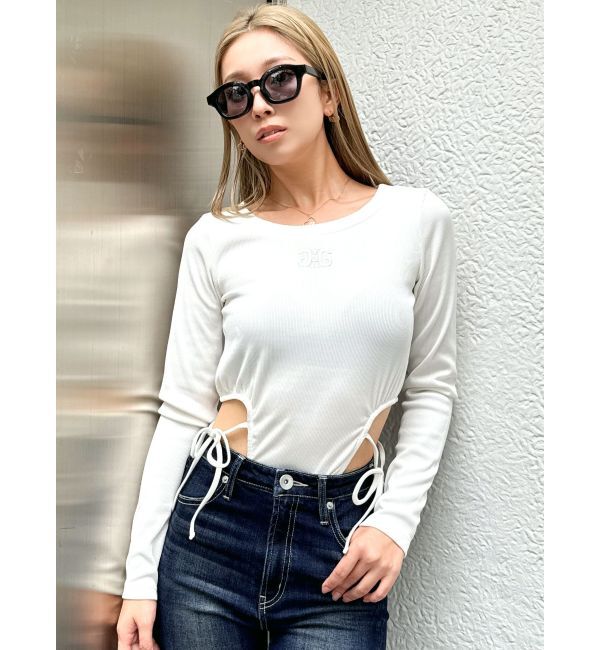 GYDA「Symmetry GYDAサイドオープントップス」|Tシャツ・カットソー|