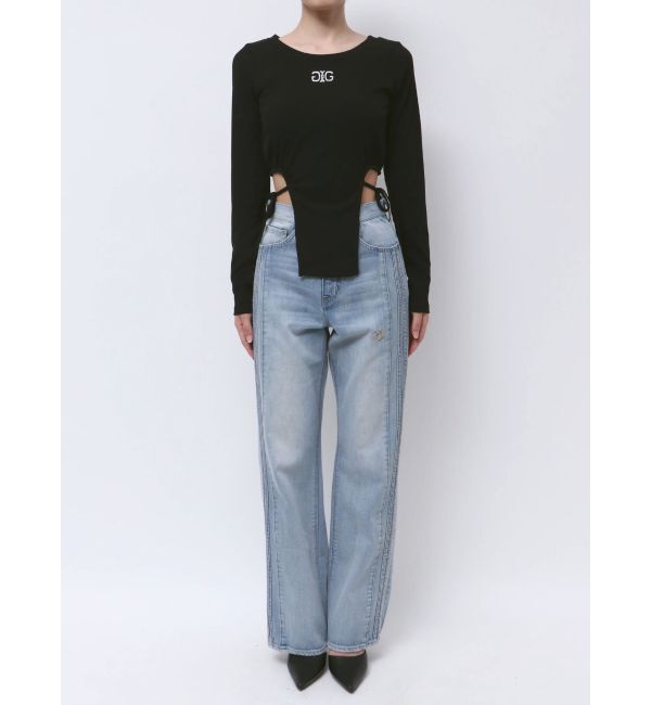 GYDA「Symmetry GYDAサイドオープントップス」|Tシャツ・カットソー|