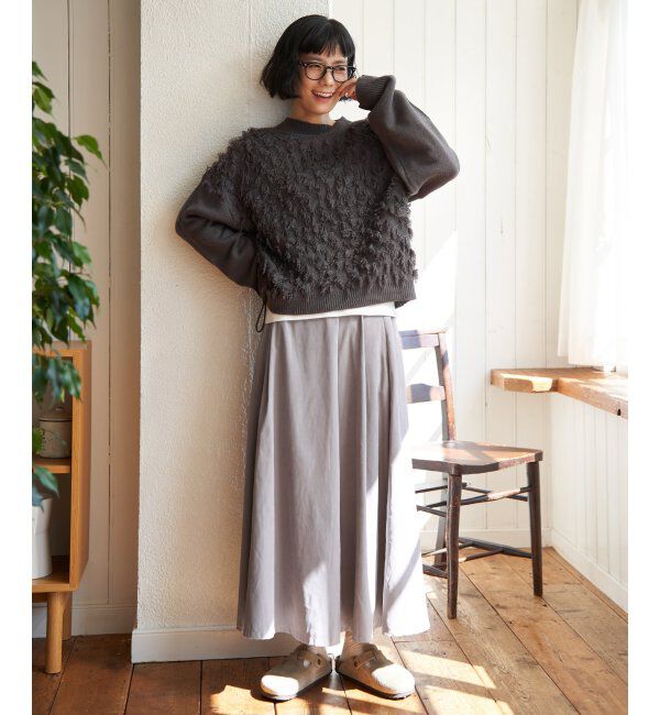 Lbc with Life「ピーチツイルベルトタックスカート」|スカート|