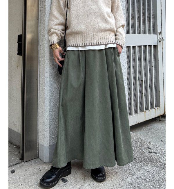 Lbc with Life「ピーチツイルベルトタックスカート」|スカート|