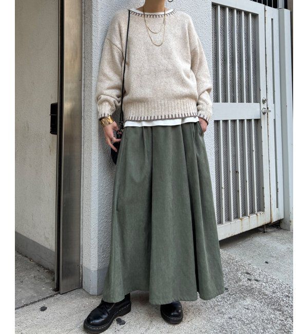 Lbc with Life「ピーチツイルベルトタックスカート」|スカート|