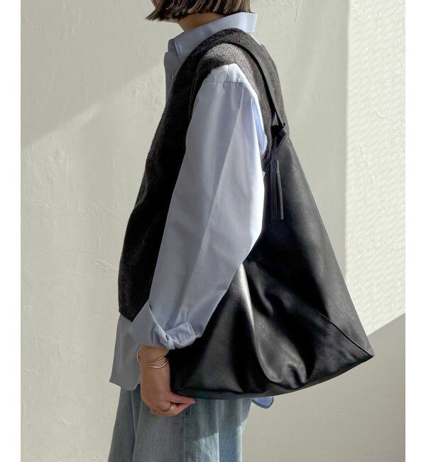 Lbc with Life「洗える合皮三角マチありショルダーバッグ」|その他|