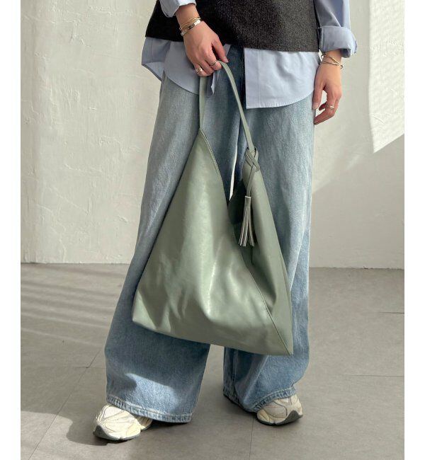 Lbc with Life「洗える合皮三角マチありショルダーバッグ」|その他|