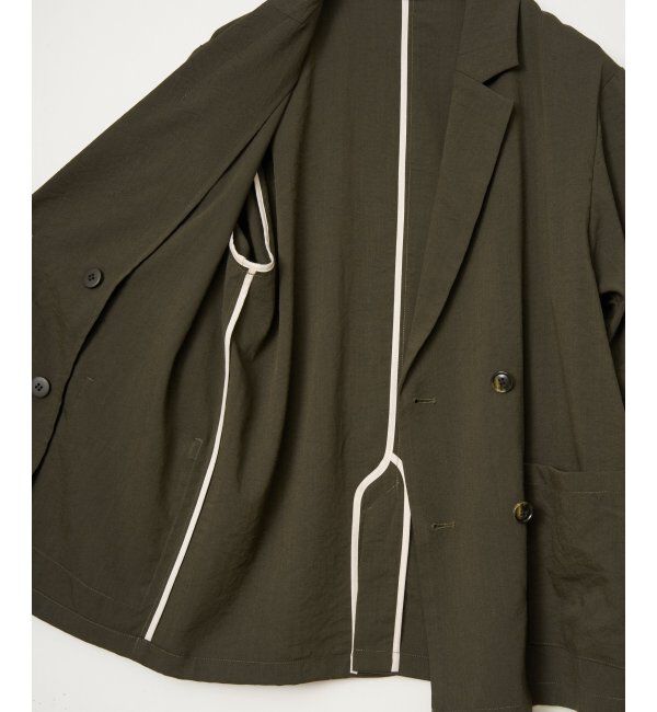 Lbc with Life「リネンライクハーフスリーブジャケット」|テーラードジャケット|