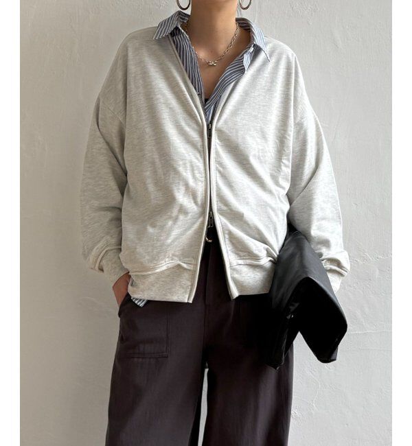 Lbc with Life「ミニ裏毛ダブルジップカーディガン」|カーディガン|