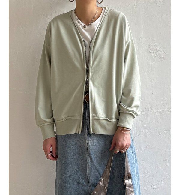 Lbc with Life「ミニ裏毛ダブルジップカーディガン」|カーディガン|