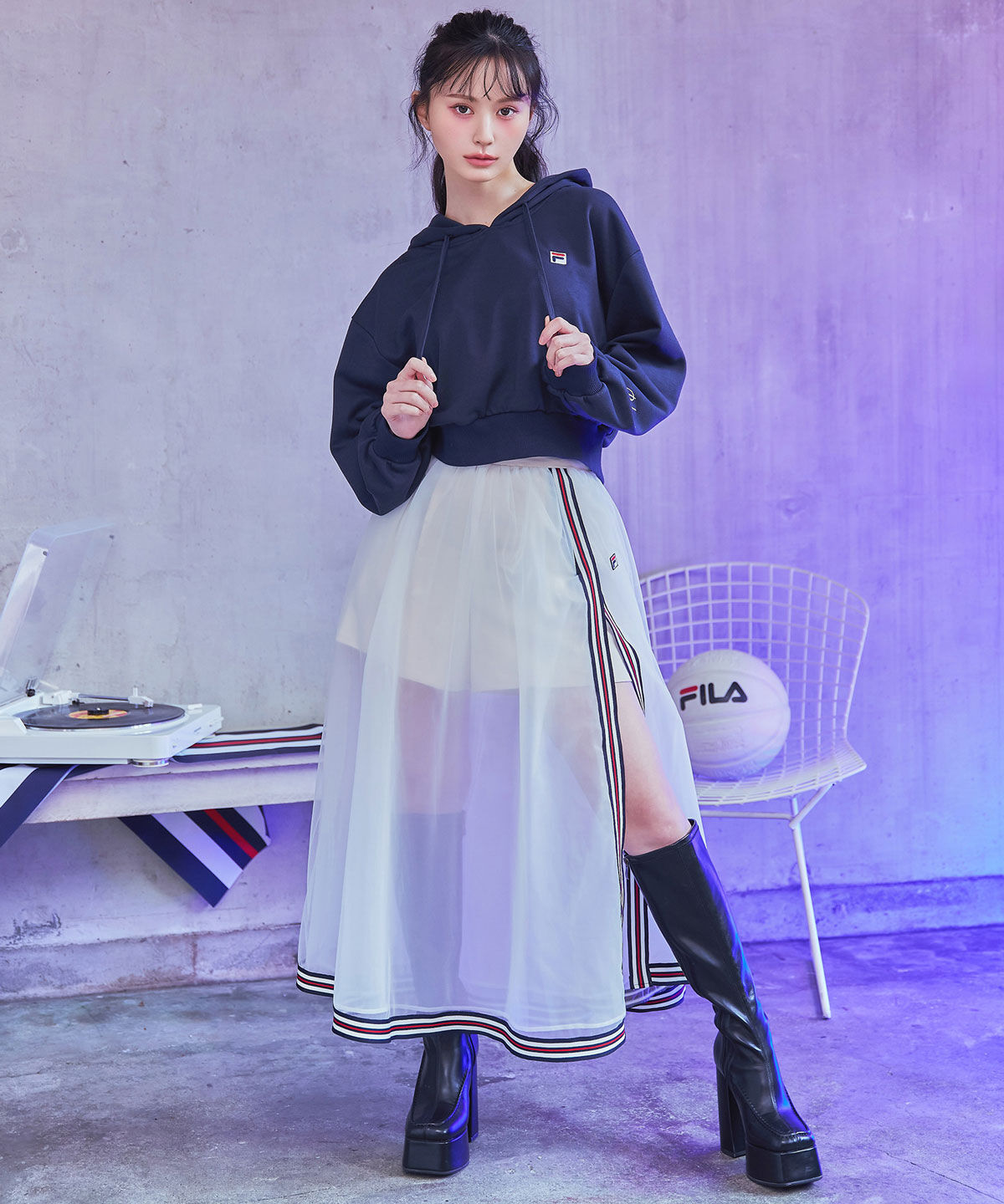 REDYAZEL「［FILA&times;REDYAZEL］サガラロゴコンパクトフーディ」|パーカー|