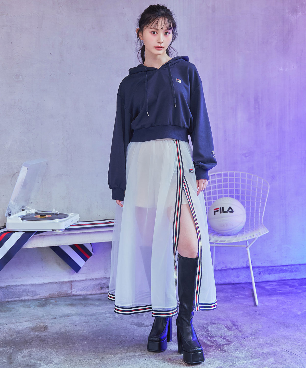 REDYAZEL「［FILA&times;REDYAZEL］サガラロゴコンパクトフーディ」|パーカー|