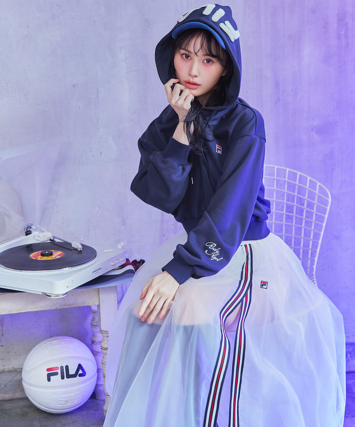 REDYAZEL「［FILA&times;REDYAZEL］サガラロゴコンパクトフーディ」|パーカー|