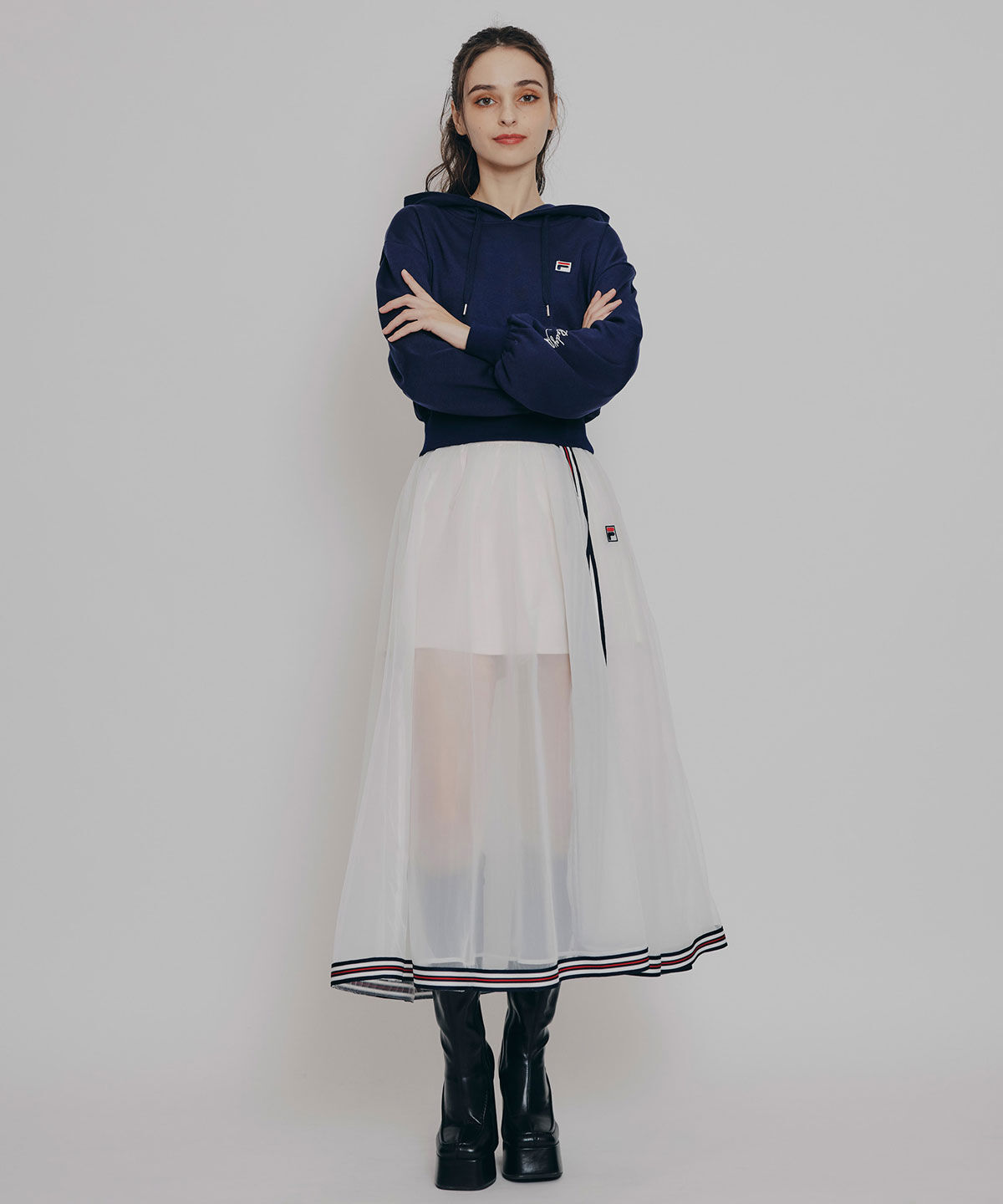 REDYAZEL「［FILA&times;REDYAZEL］サガラロゴコンパクトフーディ」|パーカー|