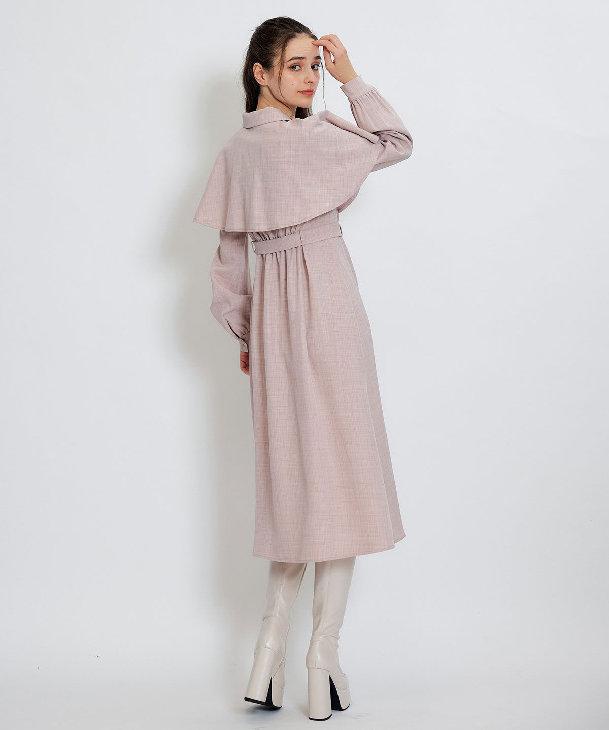 REDYAZEL「ケープライクロングフレアワンピース」|ワンピース|