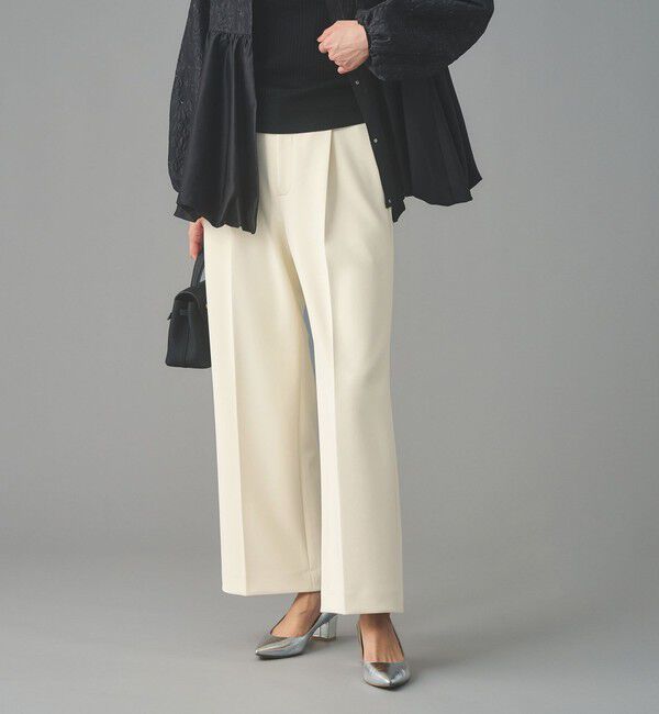 UNITED ARROWS「SPONGY タック ワイドパンツ」|スラックス|