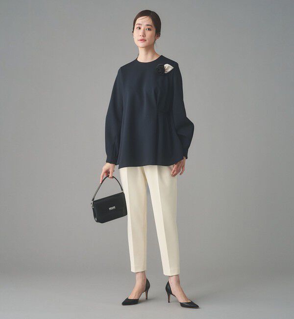 UNITED ARROWS「SPONGY タック テーパードパンツ」|スラックス|