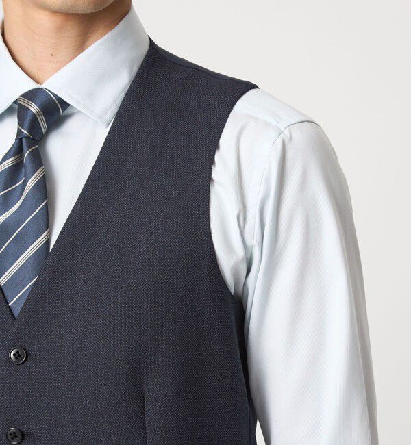 UNITED ARROWS green label relaxing「A+ TWPU バーズアイ 5B スリム ベスト -ウォッシャブル-」|ベスト・ジレ|