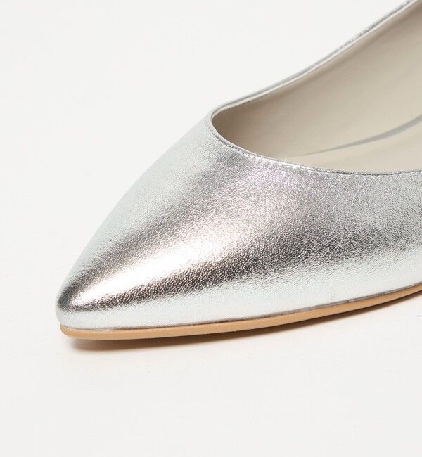 UNITED ARROWS green label relaxing「ポインテッド メタルライン フラットパンプス 撥水」|パンプス|