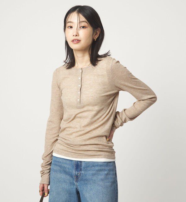 UNITED ARROWS green label relaxing「【別注】＜PROTAGONISTA＞ヘンリーネック ロングスリーブ Tシャツ」|Tシャツ・カットソー|BEIGE