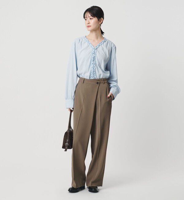 BEAUTY&YOUTH UNITED ARROWS「【WEB限定 Wardrobe DAILY MINIMAL】ダブルクロス ラップパンツ ウォッシャブル」|スラックス|