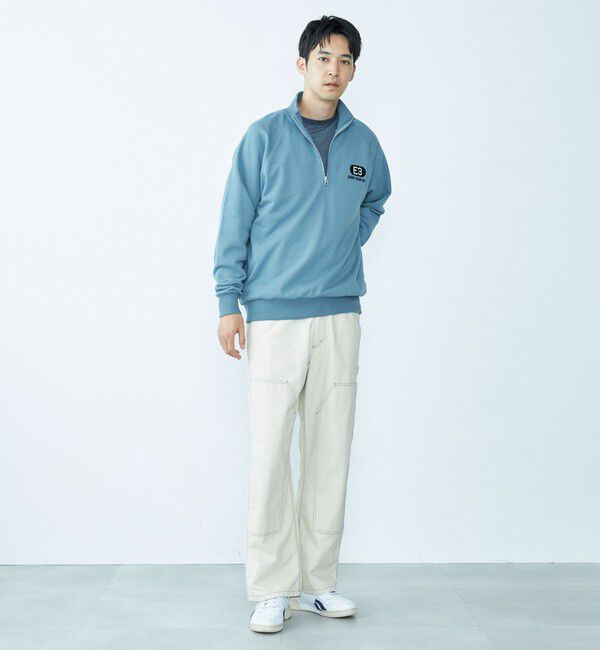 SHIPS「City Ambient Products: エンブロイダリー ハーフジップ スウェット」|スウェット・ジャージ|