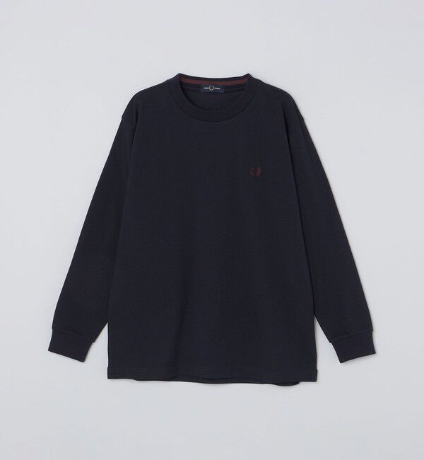 SHIPS「【SHIPS別注】FRED PERRY: COOLMAX(R) 鹿の子 ワンポイント ロゴ Tシャツ (ロンT) 24FW」|Tシャツ・カットソー|
